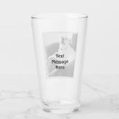 Zwart-wit foto van Talking Dog Text Message Glas (Achterkant)