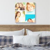 Zwart-wit fotocollage Canvas afdrukken (Insitu (Slaapkamer))