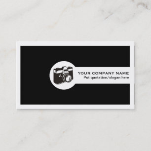 Zwart-wit Fotograaf camera Visitekaartje
