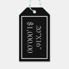 Zwart-wit fotografie Afdrukgrootte en prijs Cadeaulabel