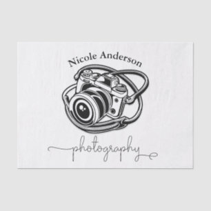 Zwart-wit fotografie Camerologo Grafisch Tissuepapier
