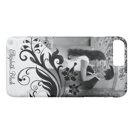 Zwart-wit fotosjabloon Case-Mate iPhone case (Achterkant (Horizontaal))