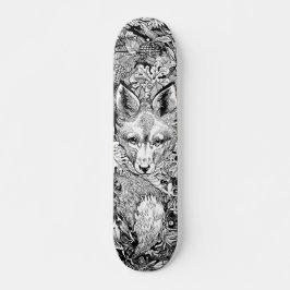 Zwart-wit Fox + natuur Schaats Deck Skateboard