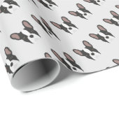 Zwart-wit Frans Bulldog inpakpapier (Rol Hoek)