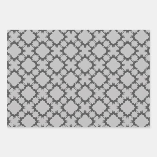 Zwart-wit Franse Bulldogs Inpakpapier Vel (Voorkant)