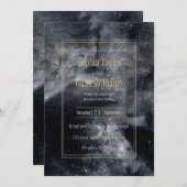 Zwart wit galaxy Nebula Painting (Voorkant / Achterkant)