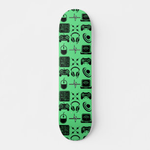 Zwart-wit gamedecoratie skateboard
