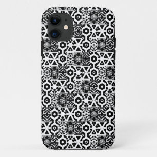 Zwart wit geblazen patroon iPhone 11 hoesje