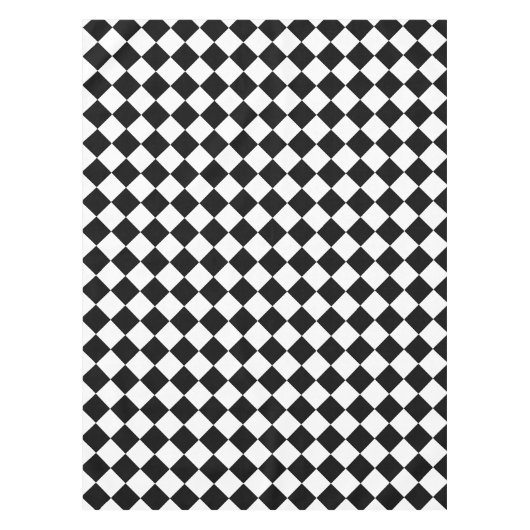 Zwart-wit geblokt tafelkleed Sport (Voorkant)