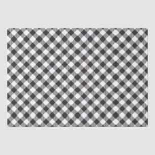 Zwart-wit geblokte Buffalo Plaid Tissuepapier