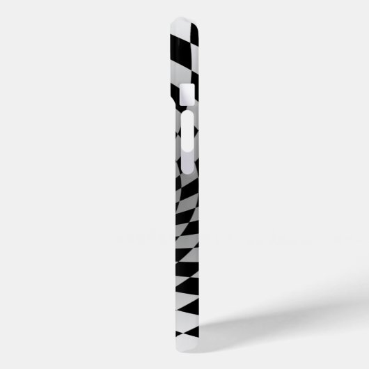 Zwart-wit geblokte vortex | Case-Mate iPhone case (Achterkant / Links)