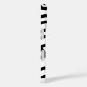 Zwart-wit gebogen lijnen Hoesje-Mate iPhone Case (Achterkant / Rechts)