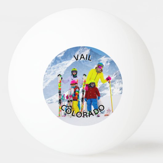 Zwart-wit gebogen tekst Familiefoto Pingpongballen (Achterkant)