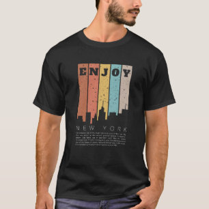 Zwart-wit gebold geniet van het T-shirt van New Yo