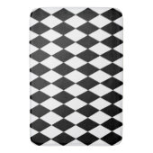 Zwart-wit geborduurde Bath Mat (Voorkant Verticaal)