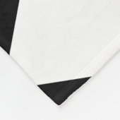 Zwart-wit geborduurde rugzak fleece deken (Hoek)