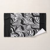 Zwart-wit geborsteld patroon bad handdoek (Handdoek)