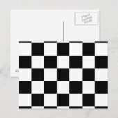 Zwart-wit gecheckt patroon briefkaart (Voorkant / Achterkant)