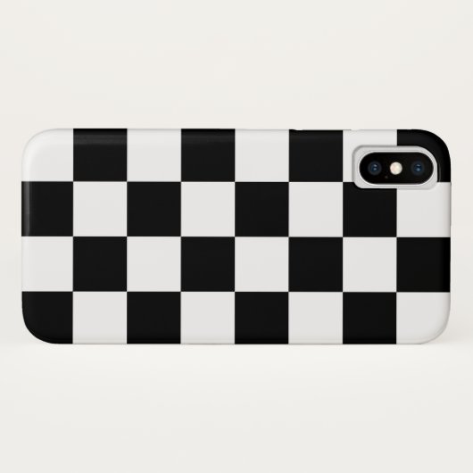 Zwart-wit gecheckt patroon Case-Mate iPhone case (Achterkant (horizontaal))