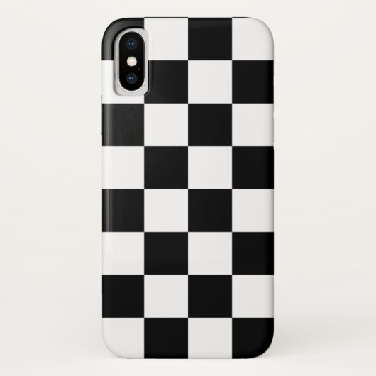 Zwart-wit gecheckt patroon Case-Mate iPhone case (Achterkant)