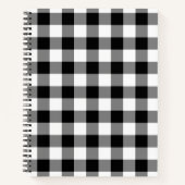 Zwart-wit gecheckte Plaid Sketch Notes Notitieboek (Voorkant)