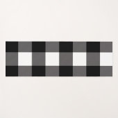 Zwart-wit gecheckte vierkantjes buffelplaat yogamat (Voorkant (horizontaal))