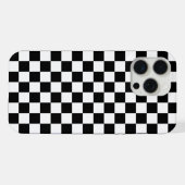 Zwart-wit gecontroleerd iPhone hoesje (Achterkant horizontaal)