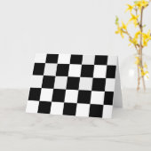 Zwart-wit gecontroleerd kaart (Gele Bloem)