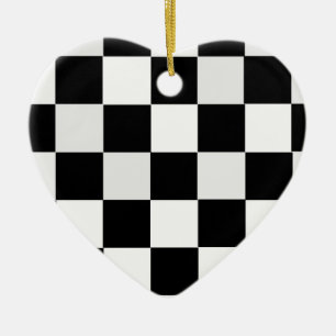Zwart-wit gecontroleerd keramisch ornament