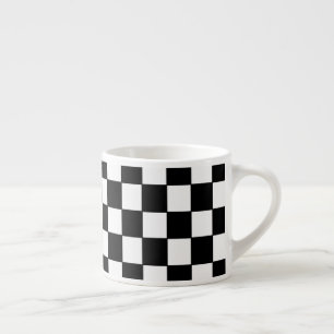 Zwart wit gecontroleerd klassieke patroon espresso kop