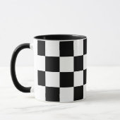 Zwart-wit gecontroleerd patroon mok (Links)