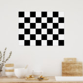 Zwart-wit Gecontroleerde automatische racisme vlag Poster (Keuken)