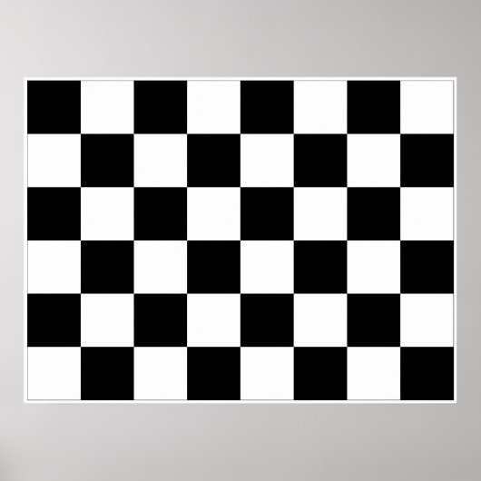 Zwart-wit Gecontroleerde automatische racisme vlag Poster (Voorkant)