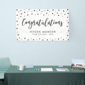 Zwart-wit | Gefeliciteerd Feestgebanner Spandoek (Beurs)