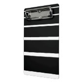 Zwart-wit gegradueerde strepen mini klembord (Angled2)