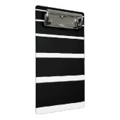 Zwart-wit gegradueerde strepen mini klembord (Schuin)