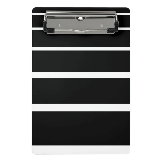 Zwart-wit gegradueerde strepen mini klembord (Voorkant)