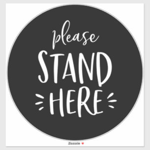 Zwart & Wit gelieve te staan hier grote vloertelle Sticker