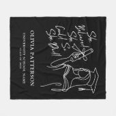 Zwart-wit geloofde dat ze kon Afstuderen Fleece Deken (Voorkant (Horizontaal))