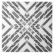 Zwart-wit Geometric Chevron