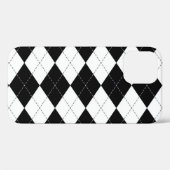 Zwart Wit Geometrisch Argyle Patroon Case-Mate iPhone Case (Achterkant (horizontaal))