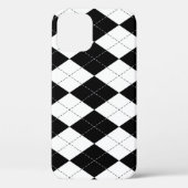 Zwart Wit Geometrisch Argyle Patroon Case-Mate iPhone Case (Achterkant)