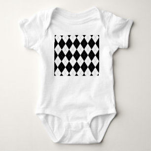Zwart Wit Geometrisch Argyle Patroon Romper