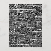 Zwart-wit geometrisch art 2 briefkaart (Voorkant)