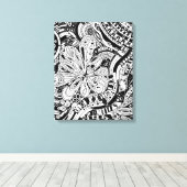 Zwart-wit geometrisch artikel 15 canvas afdruk (Insitu (Houten vloer))