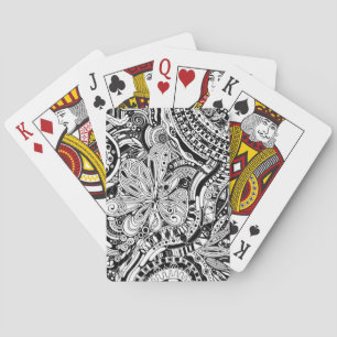 Zwart-wit geometrisch artikel 15 pokerkaarten