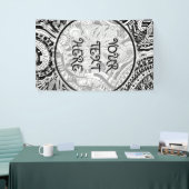 Zwart-wit geometrisch artikel 15 spandoek (Beurs)