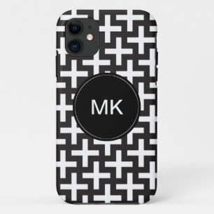 Zwart-wit geometrisch iPhone 11 hoesje