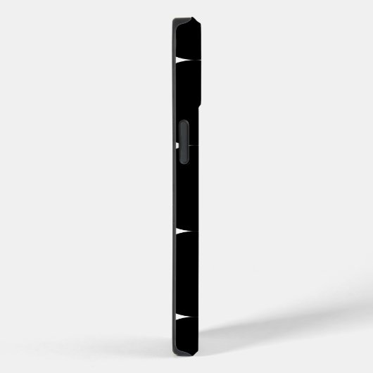 Zwart wit geometrisch cirkelpatroon Case-Mate iPhone case (Achterkant / Rechts)