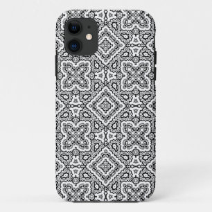 zwart-wit geometrisch etnisch ornament iPhone 11 hoesje